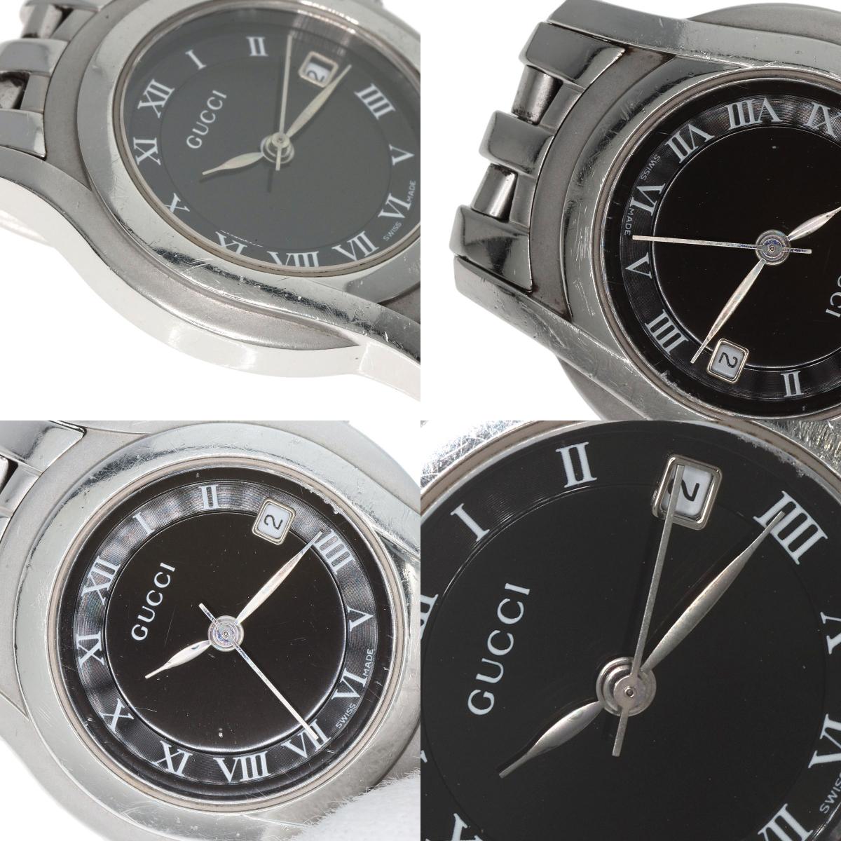 GUCCI グッチ 5500L ラウンドフェイス 腕時計 SS レディース 中古