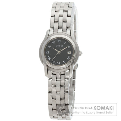 GUCCI グッチ 5500L ラウンドフェイス 腕時計 SS レディース 中古