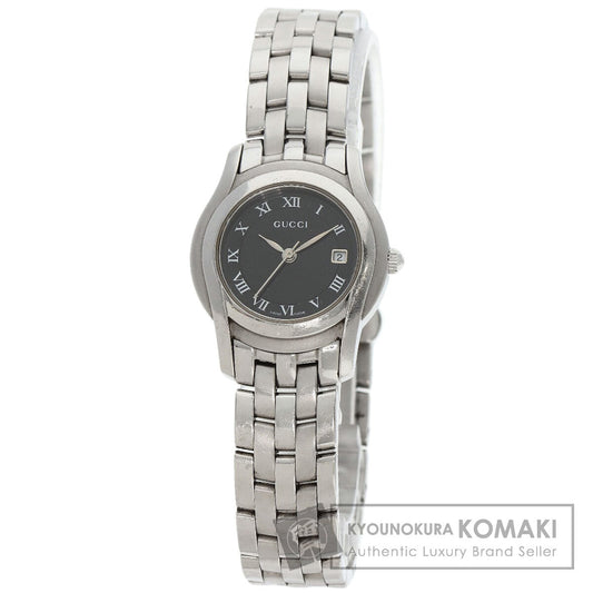 GUCCI グッチ 5500L ラウンドフェイス 腕時計 SS レディース 中古