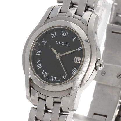 GUCCI グッチ 5500L ラウンドフェイス 腕時計 SS レディース 中古