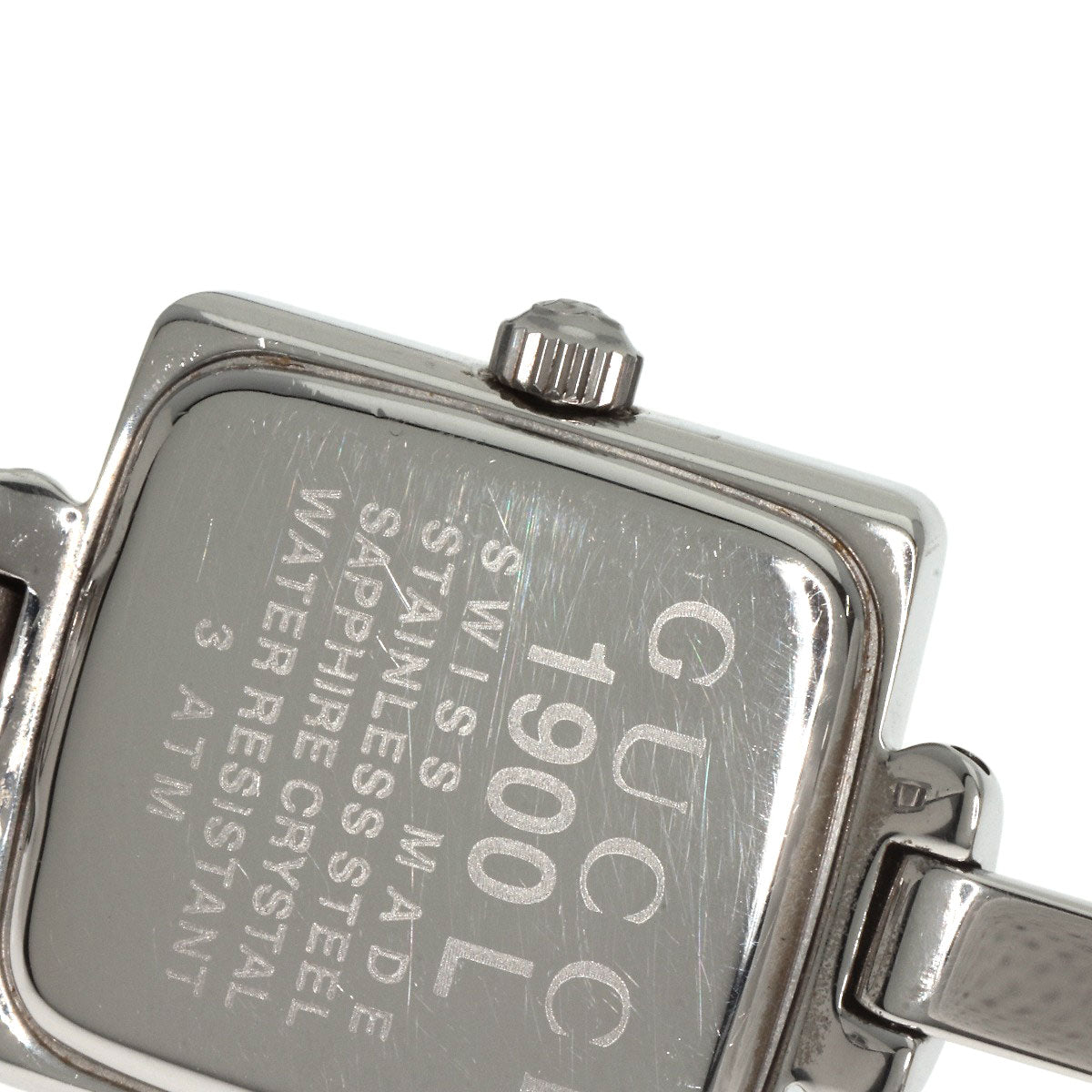 GUCCI グッチ 1900L スクエアフェイス 腕時計 SS レディース 中古