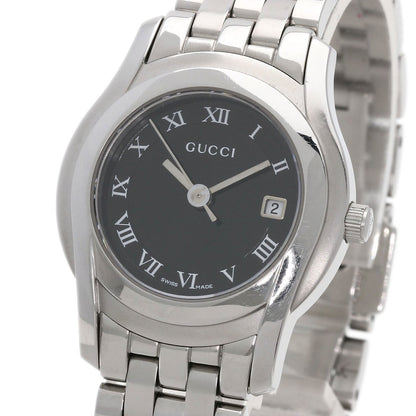 GUCCI グッチ 5500L ラウンドフェイス 腕時計 SS レディース 中古
