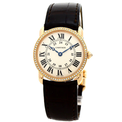 CARTIER カルティエ WR000351 ロンド ルイ カルティエ SM 腕時計 K18PG レディース 中古