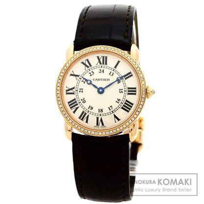 CARTIER カルティエ WR000351 ロンド ルイ カルティエ SM 腕時計 K18PG レディース 中古