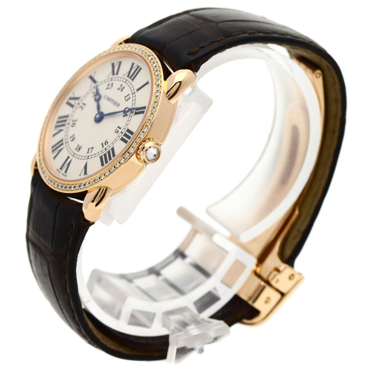 CARTIER カルティエ WR000351 ロンド ルイ カルティエ SM 腕時計 K18PG レディース 中古
