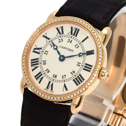 CARTIER カルティエ WR000351 ロンド ルイ カルティエ SM 腕時計 K18PG レディース 中古