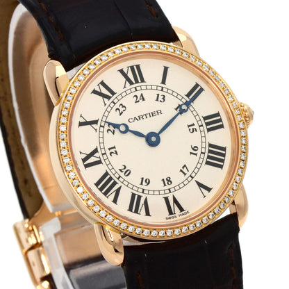 CARTIER カルティエ WR000351 ロンド ルイ カルティエ SM 腕時計 K18PG レディース 中古