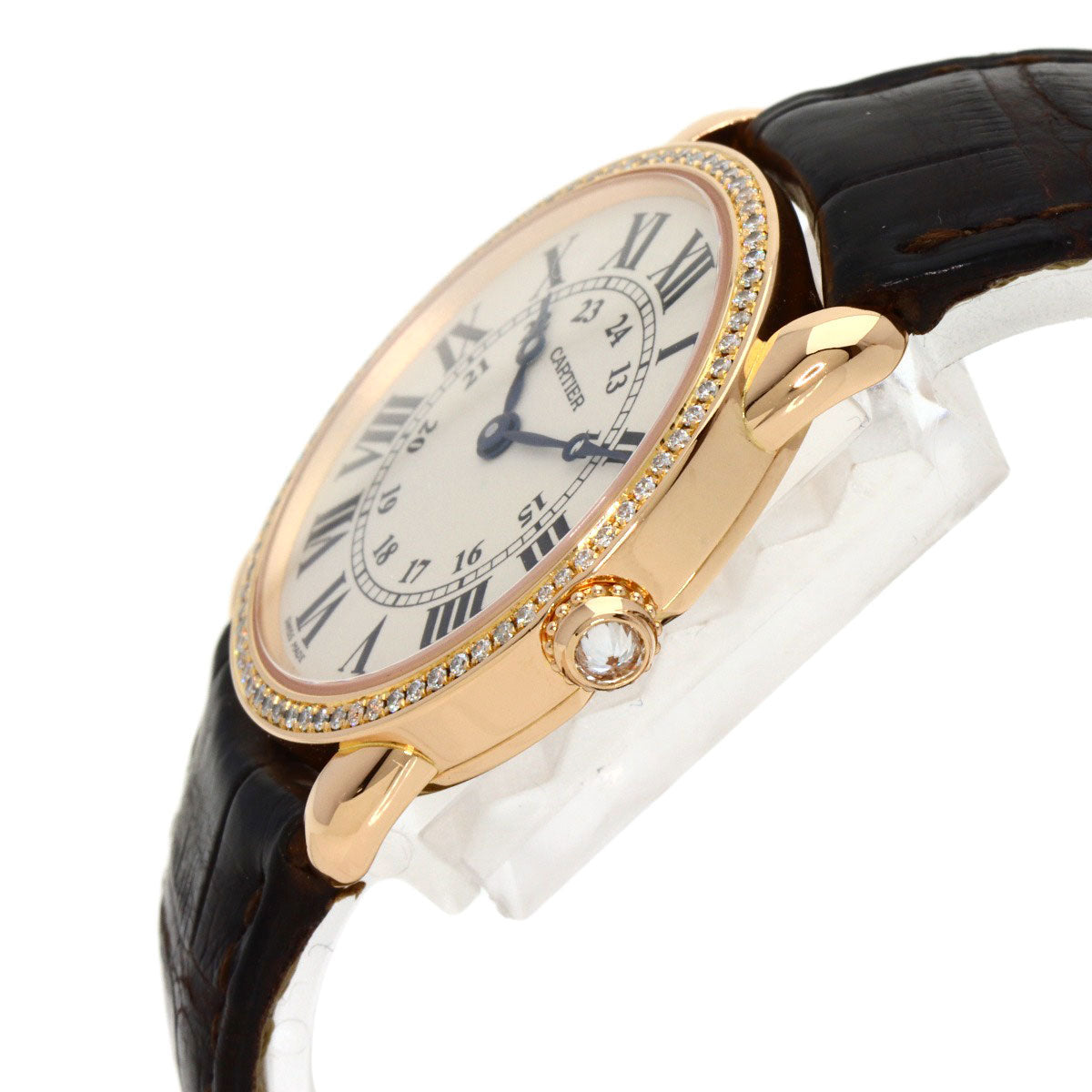 CARTIER カルティエ WR000351 ロンド ルイ カルティエ SM 腕時計 K18PG レディース 中古