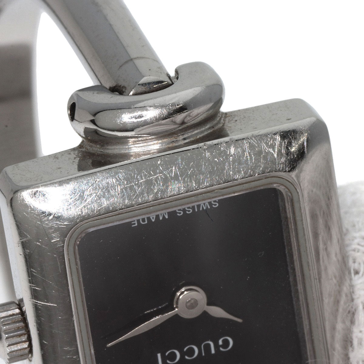 GUCCI グッチ 1900L スクエアフェイス 腕時計 SS レディース 中古