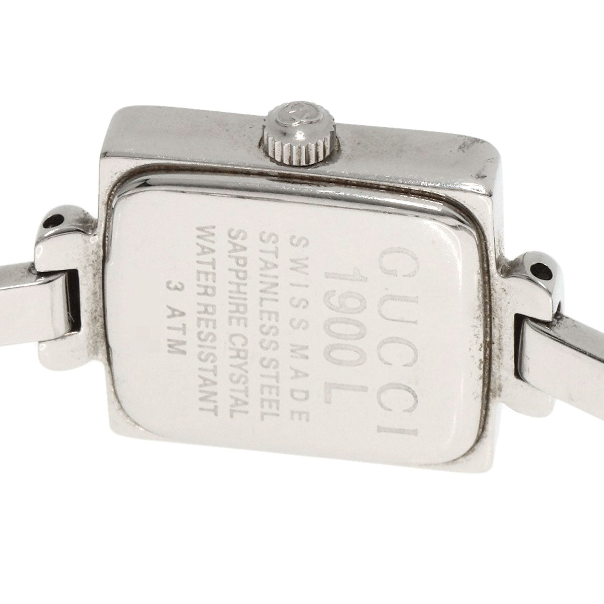 GUCCI グッチ 1900L スクエアフェイス 腕時計 SS レディース 中古