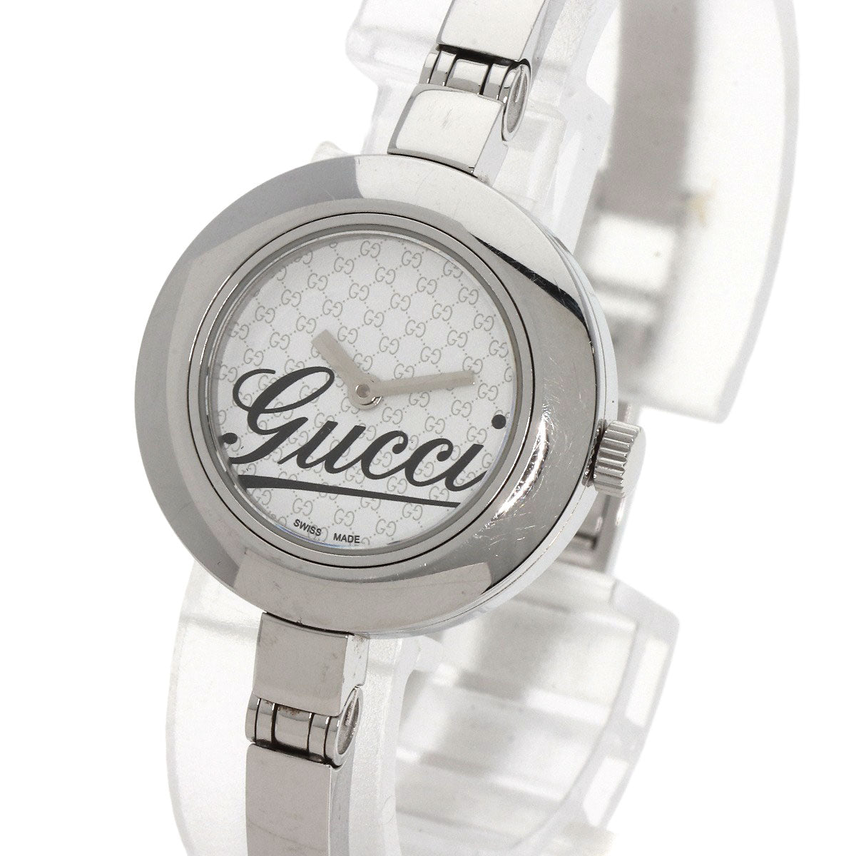 GUCCI グッチ 105 ラウンドフェイス 腕時計 SS レディース 中古
