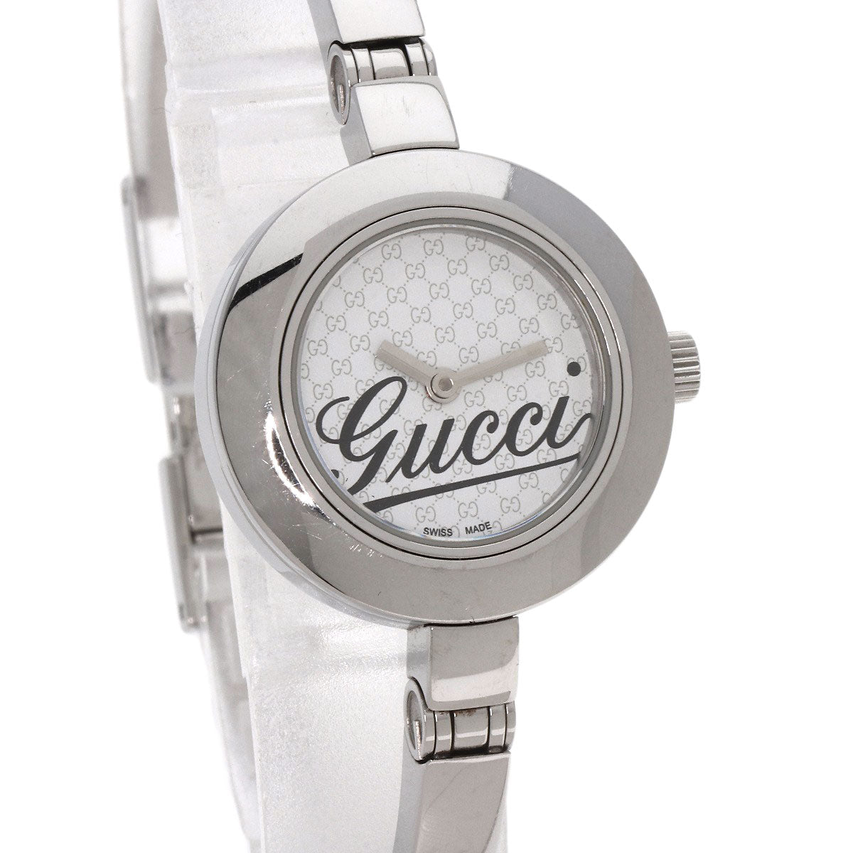 GUCCI グッチ 105 ラウンドフェイス 腕時計 SS レディース 中古