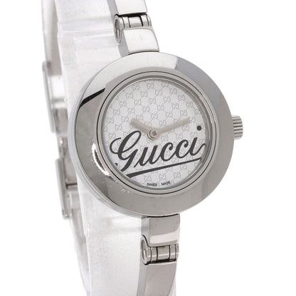 GUCCI グッチ 105 ラウンドフェイス 腕時計 SS レディース 中古