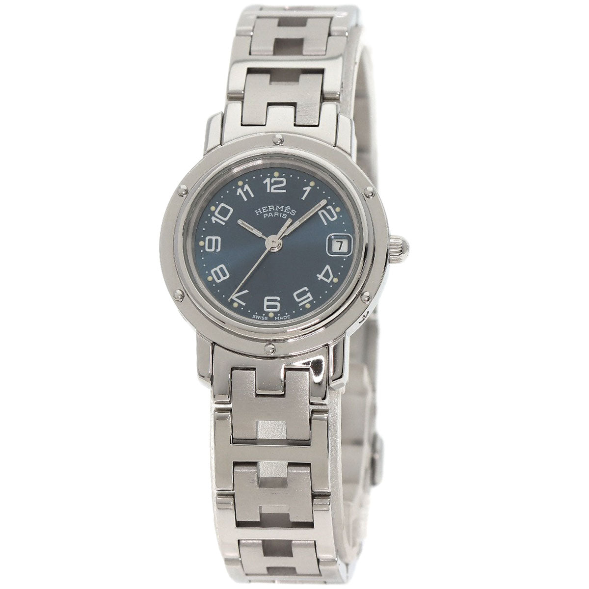 HERMES エルメス CL4.210 クリッパー 腕時計 SS レディース 中古