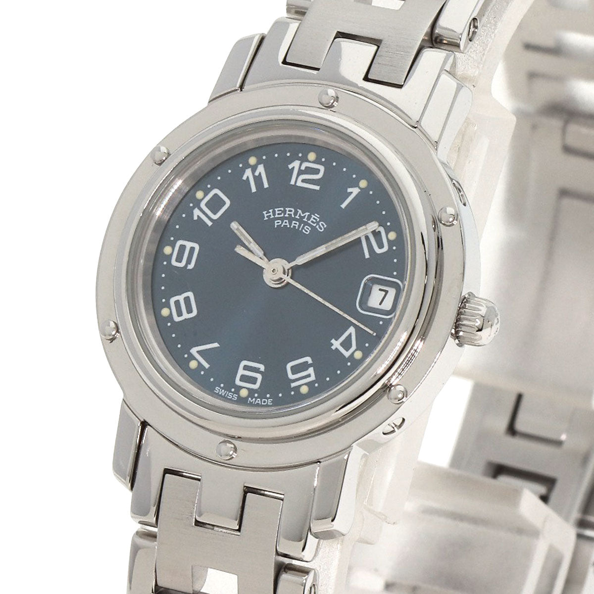 HERMES エルメス CL4.210 クリッパー 腕時計 SS レディース 中古