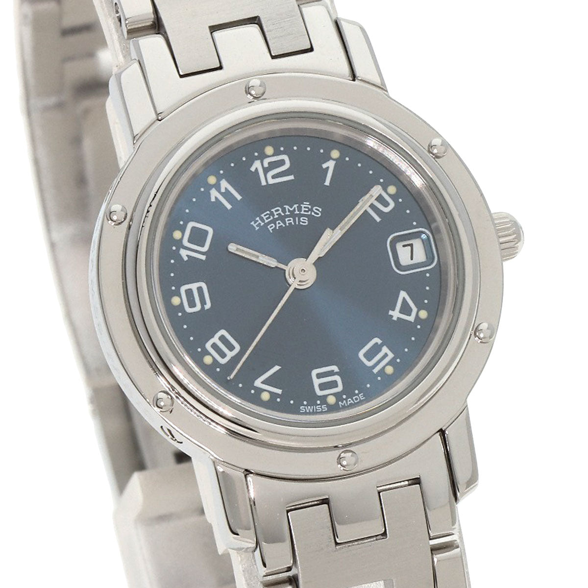HERMES エルメス CL4.210 クリッパー 腕時計 SS レディース 中古