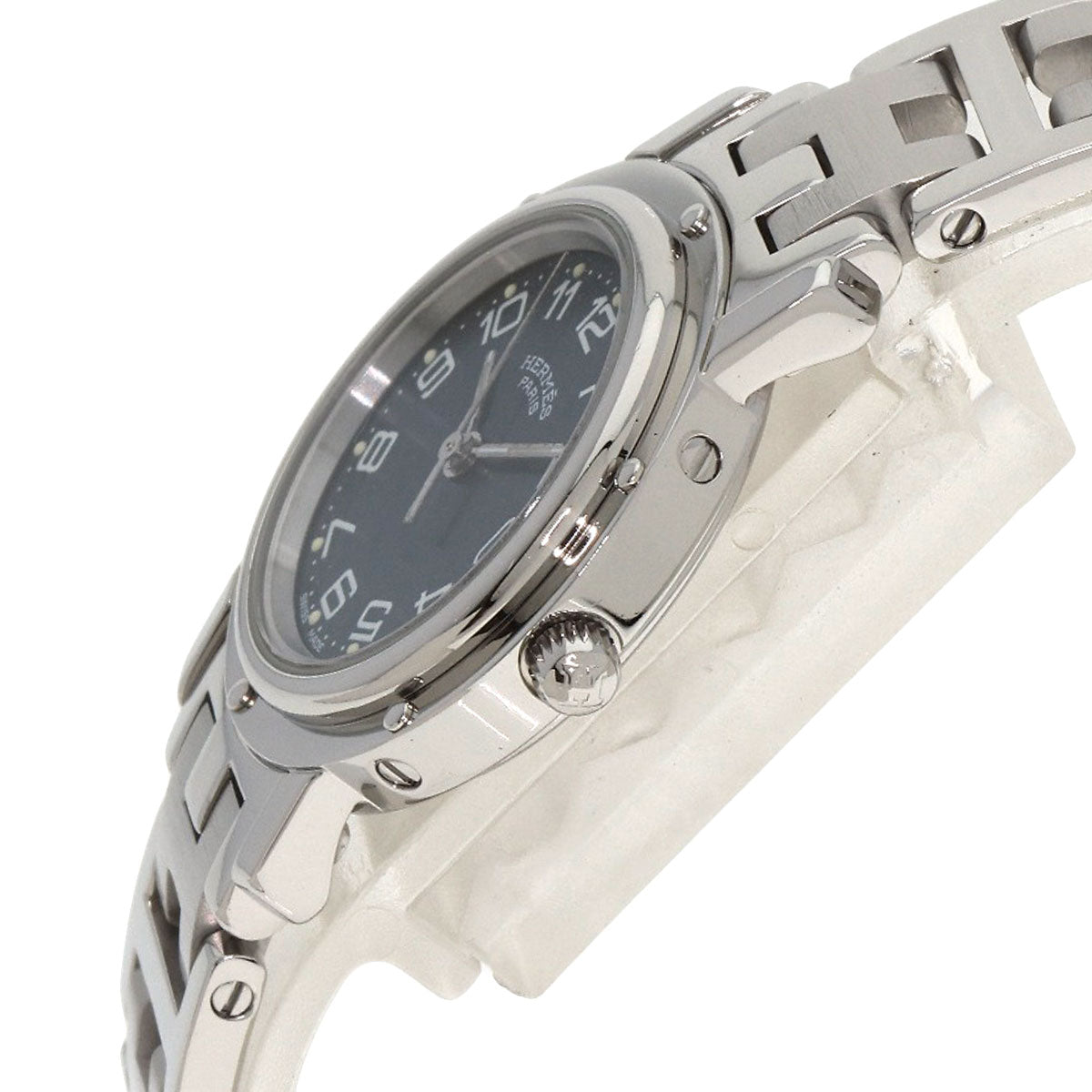 HERMES エルメス CL4.210 クリッパー 腕時計 SS レディース 中古