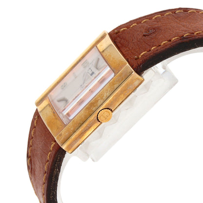 CHRISTIAN DIOR クリスチャンディオール D80-140 スクエアフェイス 腕時計 GP レディース 中古