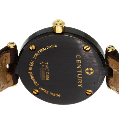 CENTURY センチュリー タイムジェム 1P ダイヤモンド 腕時計 SS レディース 中古