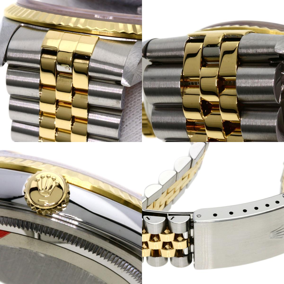 ROLEX ロレックス 16233G デイトジャスト 10P ダイヤモンド ブルーグラデーション 腕時計 SS メンズ 中古