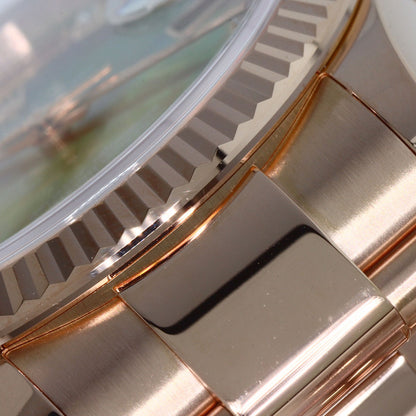 ROLEX ロレックス 118235F デイデイト 10P ダイヤモンド 腕時計 K18PG メンズ 中古