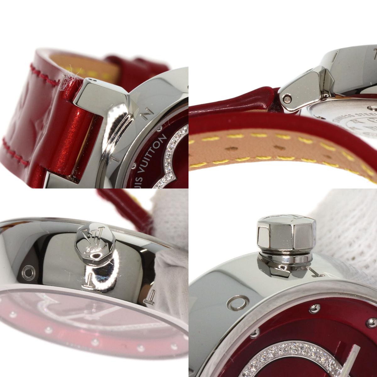 LOUIS VUITTON ルイヴィトン Q121Z タンブール ハート 腕時計 SS レディース 中古
