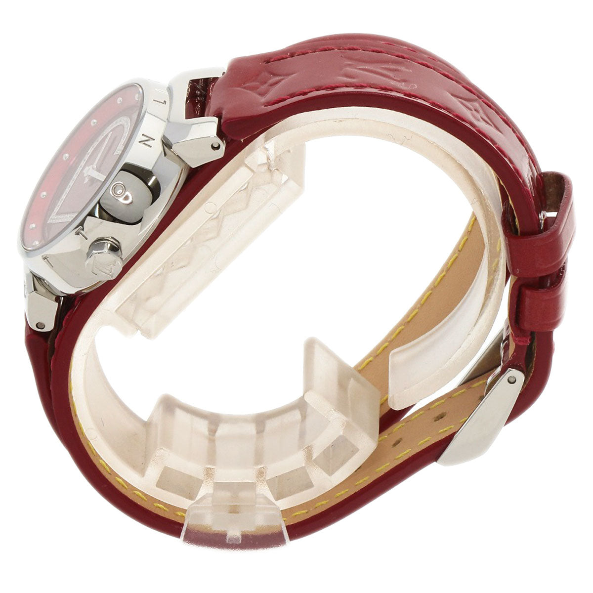 LOUIS VUITTON ルイヴィトン Q121Z タンブール ハート 腕時計 SS レディース 中古