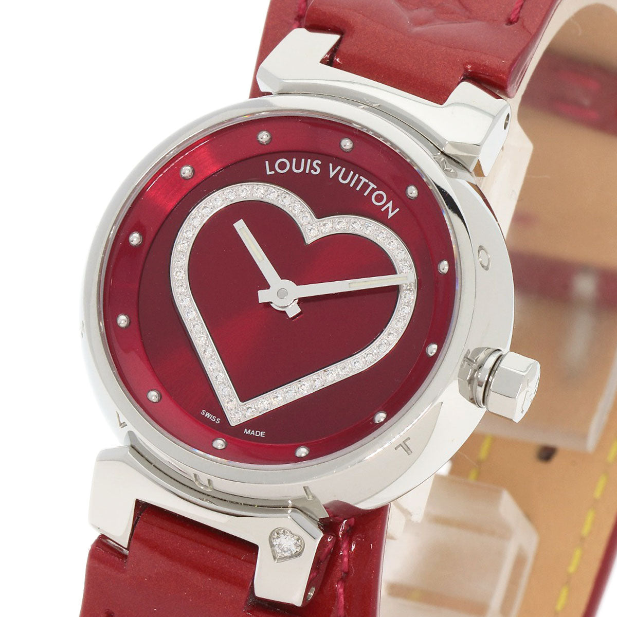 LOUIS VUITTON ルイヴィトン Q121Z タンブール ハート 腕時計 SS レディース 中古