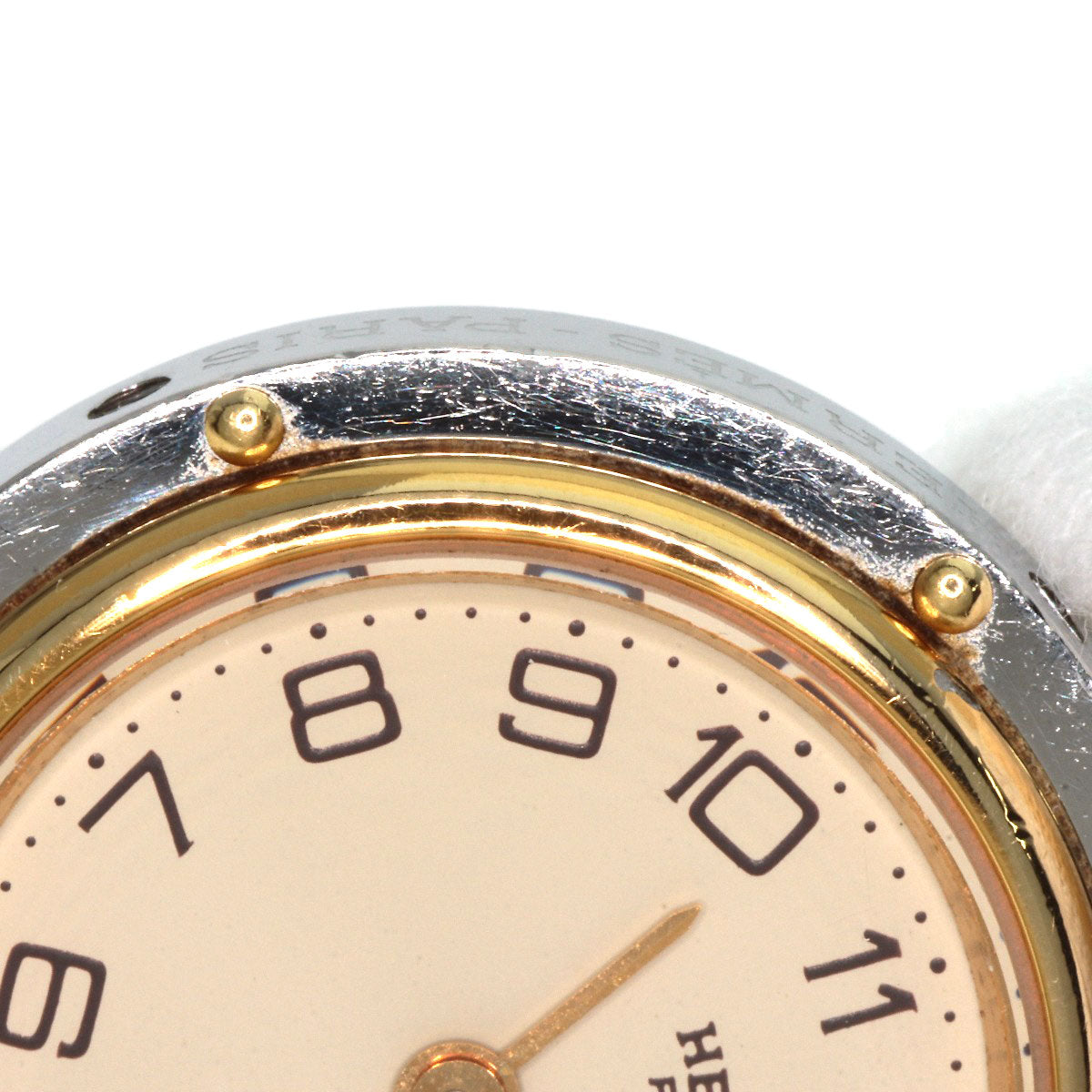 HERMES エルメス クリッパー 旧ベルト 腕時計 SS レディース 中古
