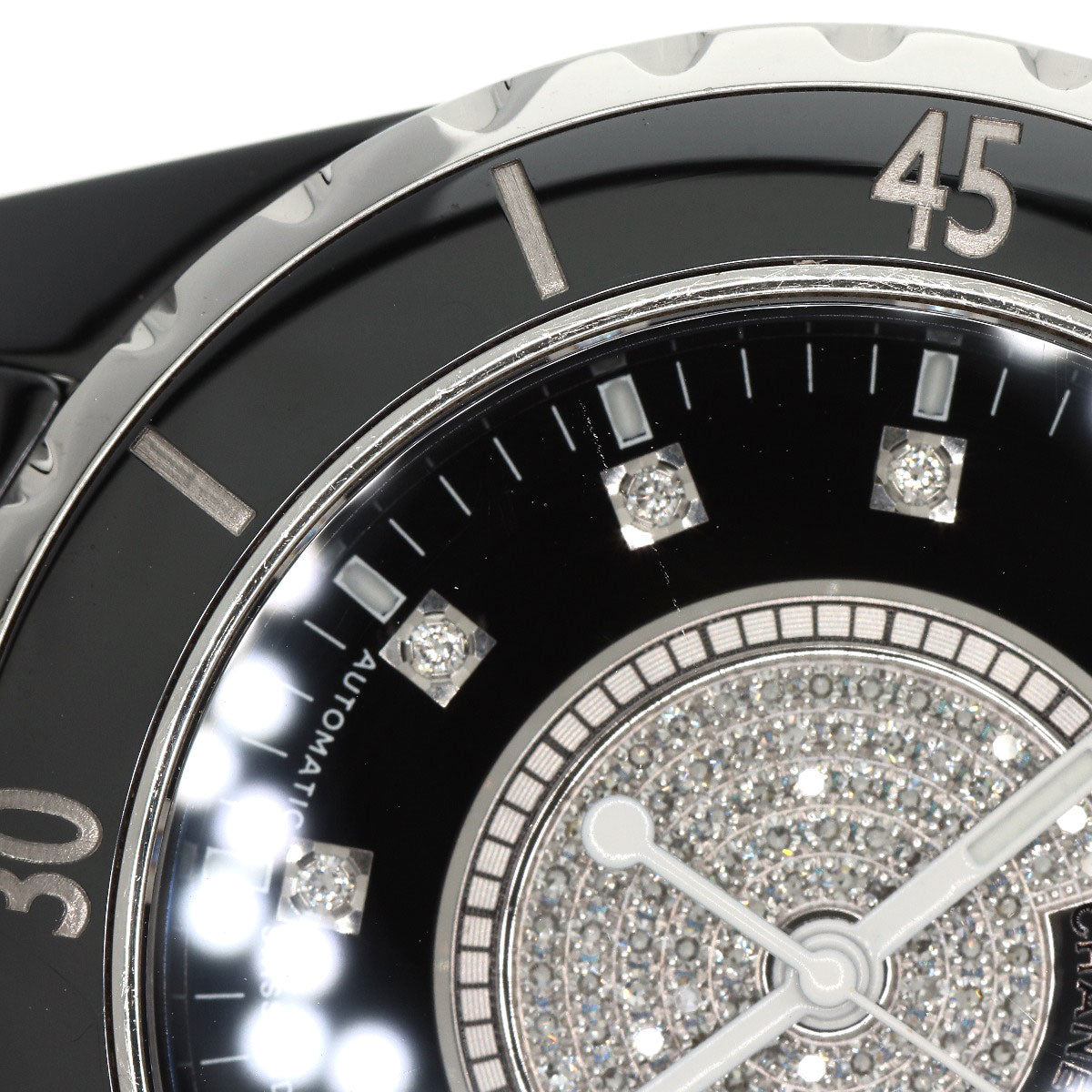 CHANEL シャネル H1757 J12 38mm 12P・センター ダイヤモンド 腕時計 セラミック メンズ 中古