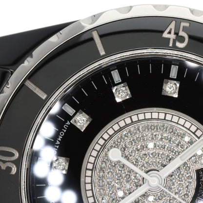 CHANEL シャネル H1757 J12 38mm 12P・センター ダイヤモンド 腕時計 セラミック メンズ 中古