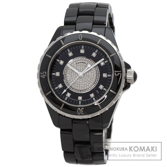 CHANEL シャネル H1757 J12 38mm 12P・センター ダイヤモンド 腕時計 セラミック メンズ 中古
