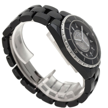 CHANEL シャネル H1757 J12 38mm 12P・センター ダイヤモンド 腕時計 セラミック メンズ 中古