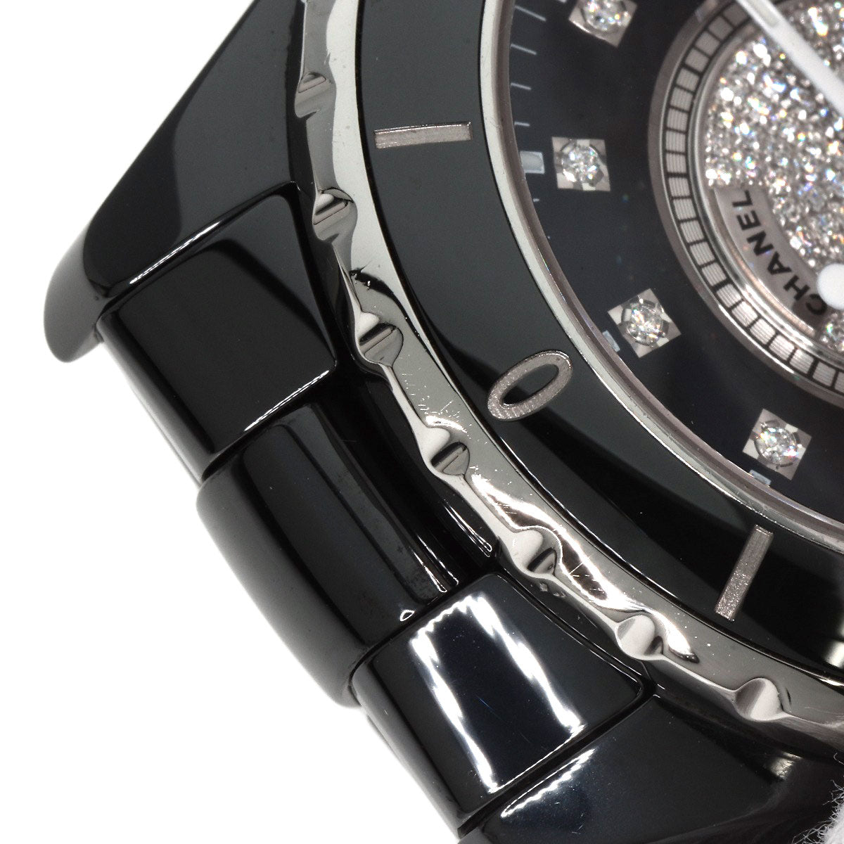 CHANEL シャネル H1757 J12 38mm 12P・センター ダイヤモンド 腕時計 セラミック メンズ 中古