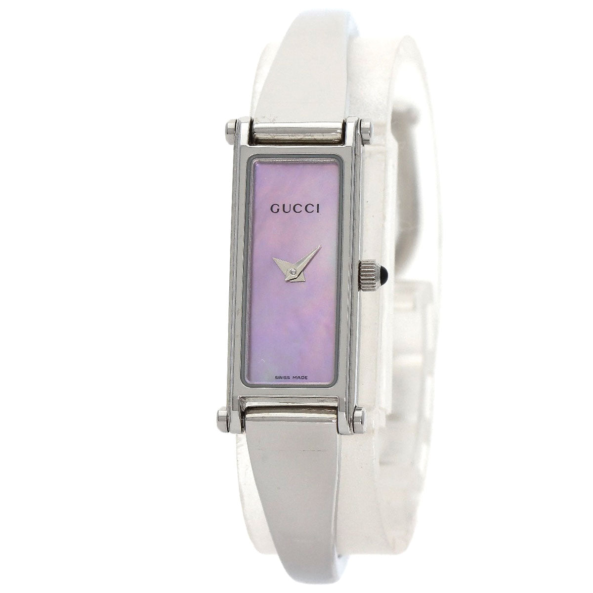GUCCI グッチ 1500L スクエアフェイス バングル 腕時計 SS レディース 中古