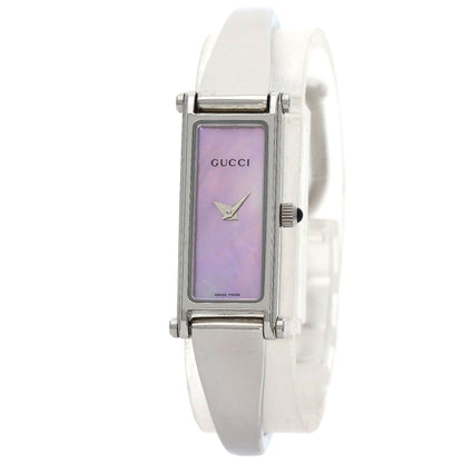 GUCCI グッチ 1500L スクエアフェイス バングル 腕時計 SS レディース 中古