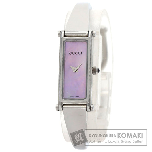 GUCCI グッチ 1500L スクエアフェイス バングル 腕時計 SS レディース 中古