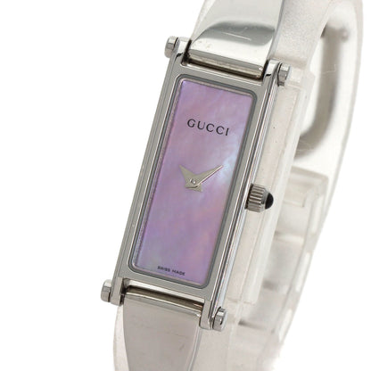 GUCCI グッチ 1500L スクエアフェイス バングル 腕時計 SS レディース 中古