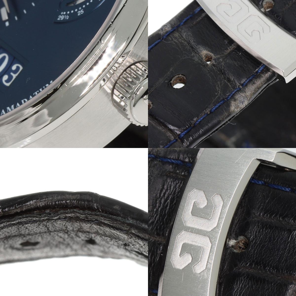 GLASHUTTE ORIGINAL グラスヒュッテ・オリジナル 1-90-02-46-32-30 パノマティックルナ ブルー 腕時計 SS メンズ 中古