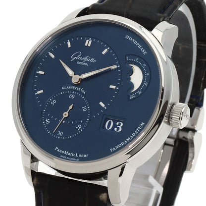 GLASHUTTE ORIGINAL グラスヒュッテ・オリジナル 1-90-02-46-32-30 パノマティックルナ ブルー 腕時計 SS メンズ 中古