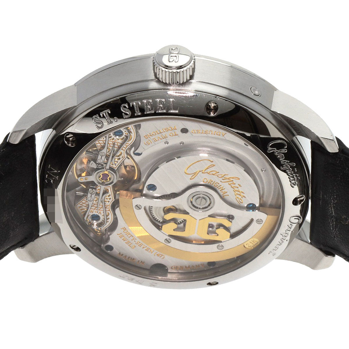 GLASHUTTE ORIGINAL グラスヒュッテ・オリジナル 1-90-02-46-32-30 パノマティックルナ ブルー 腕時計 SS メンズ 中古