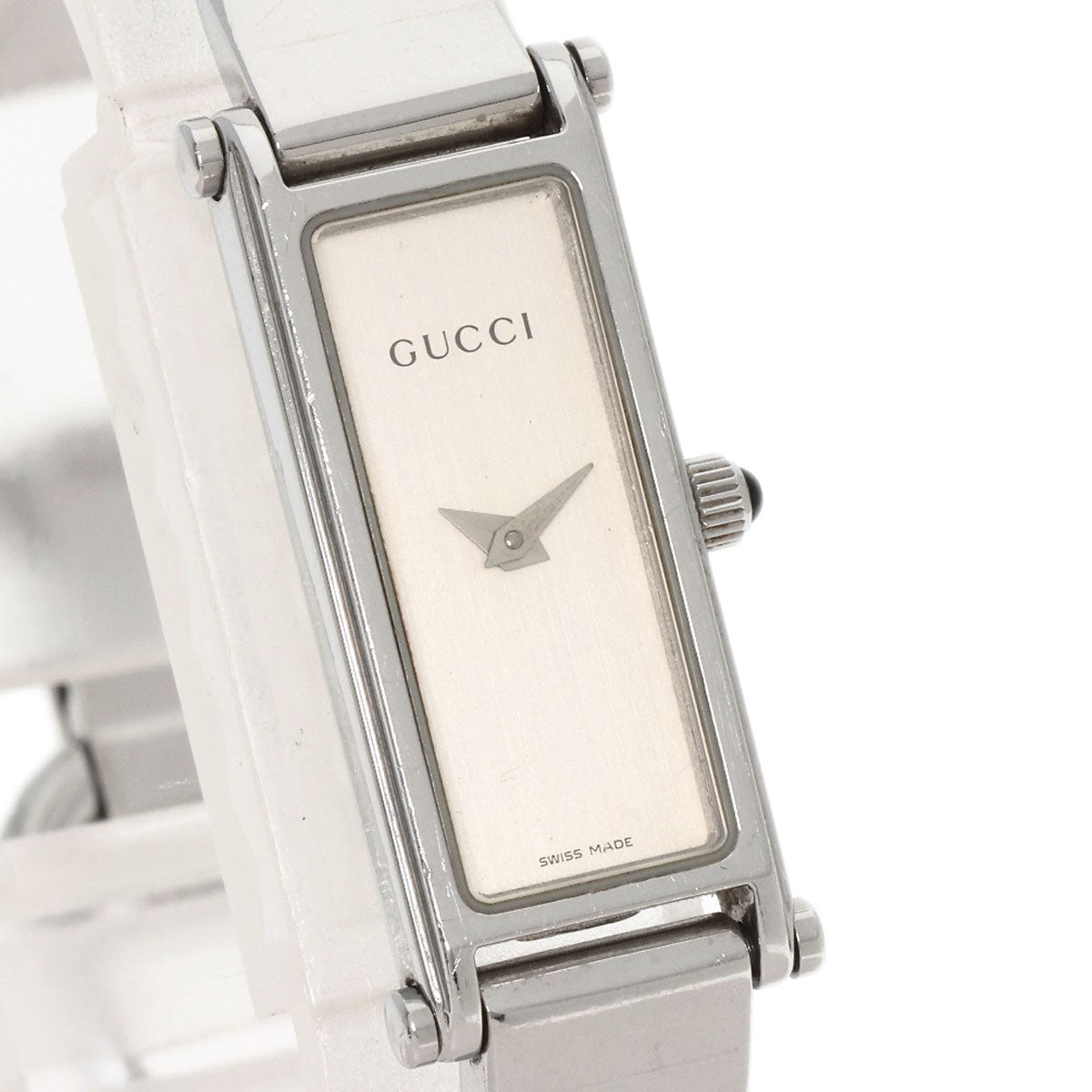 GUCCI グッチ 1500L スクエアフェイス 腕時計 SS レディース 中古