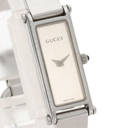 GUCCI グッチ 1500L スクエアフェイス 腕時計 SS レディース 中古