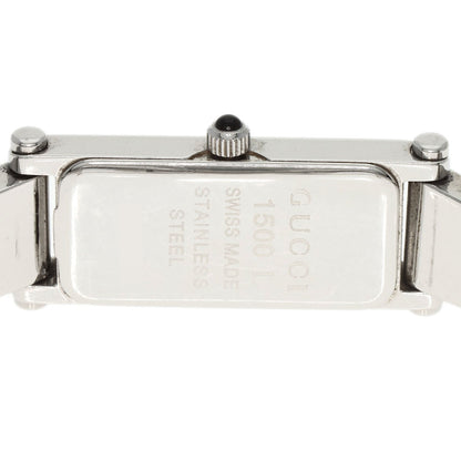 GUCCI グッチ 1500L スクエアフェイス 腕時計 SS レディース 中古