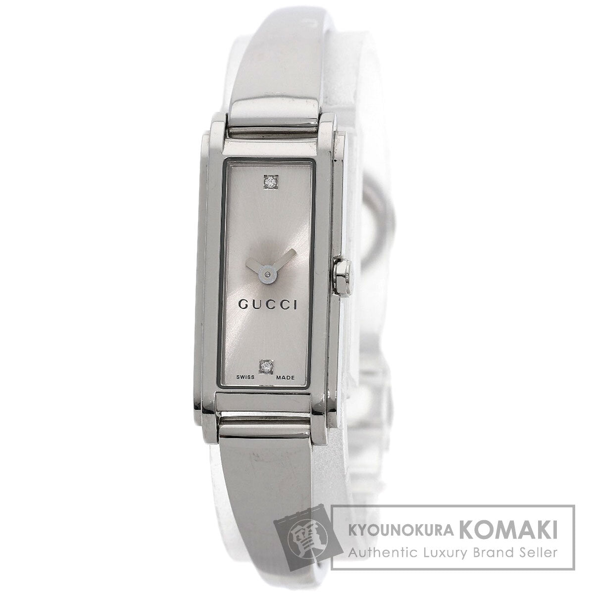 GUCCI グッチ 109 スクエアフェイス 2P ダイヤモンド 腕時計 SS レディース 中古
