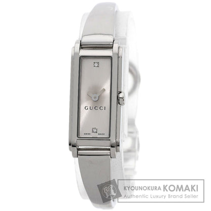GUCCI グッチ 109 スクエアフェイス 2P ダイヤモンド 腕時計 SS レディース 中古