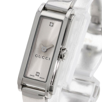 GUCCI グッチ 109 スクエアフェイス 2P ダイヤモンド 腕時計 SS レディース 中古