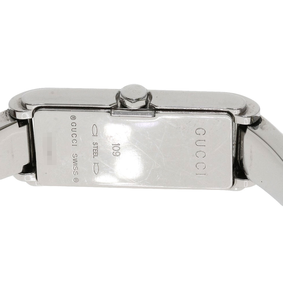 GUCCI グッチ 109 スクエアフェイス 2P ダイヤモンド 腕時計 SS レディース 中古