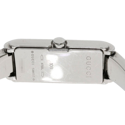 GUCCI グッチ 109 スクエアフェイス 2P ダイヤモンド 腕時計 SS レディース 中古
