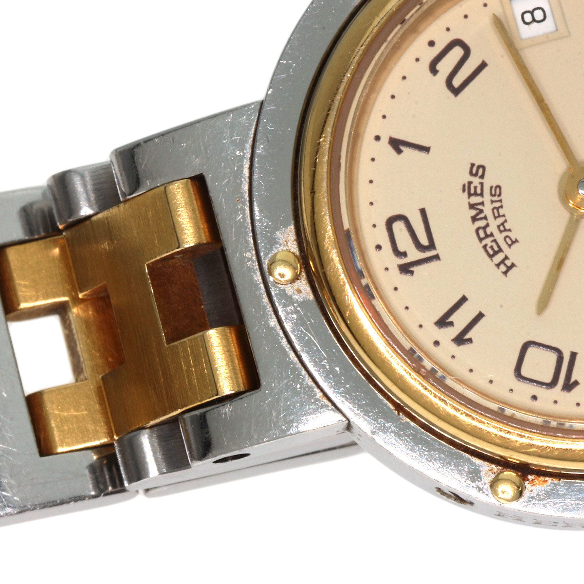 HERMES エルメス クリッパー 腕時計 SS レディース 中古